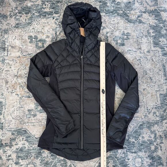 Lululemon Down Jacket Womens 6 Puffer Hooded Quilted Insulated Zip Down For Run - Picture 15 of 16